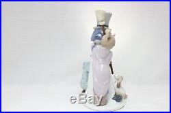 Lladro Figurine 5713 The Snowman withGirl Boy Dog Winter Excellent No Box FS