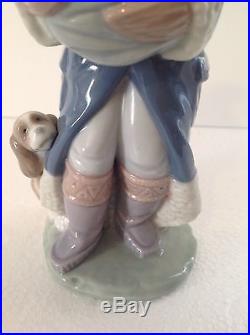Lladro Figurine 6019 Fridays Child Mint, Retired 1998, Boy, Dog & Puppy (A)