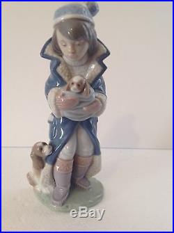 Lladro Figurine 6019 Fridays Child Mint, Retired 1998, Boy, Dog & Puppy (A)