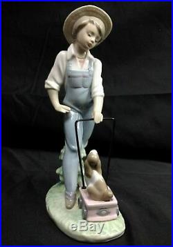 Lladro Figurine 6021 Saturday's Child Boy Puppy Dog MINT IN BOX