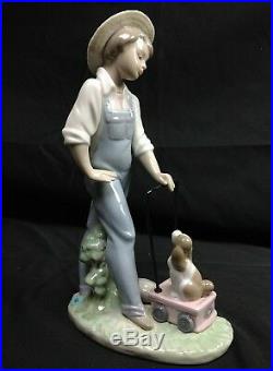 Lladro Figurine 6021 Saturday's Child Boy Puppy Dog MINT IN BOX