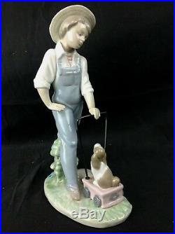 Lladro Figurine 6021 Saturday's Child Boy Puppy Dog MINT IN BOX