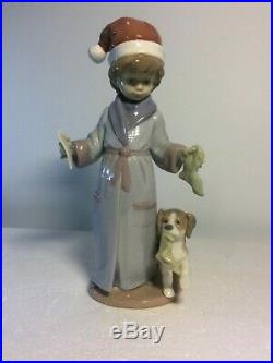Lladro Figurine 6166 Dear Santa Mint, Retired, with original box, Boy, Dog