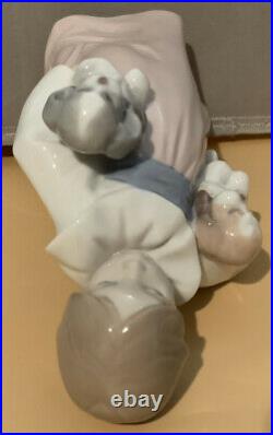 Lladro Figurine #6419 Arms Full of Love Girl Holding Dogs