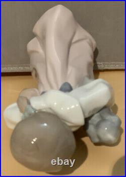 Lladro Figurine #6419 Arms Full of Love Girl Holding Dogs