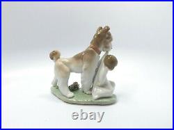 Lladro Figurine #6556 Safe and Sound Baby Boy and Dog, with box, 5