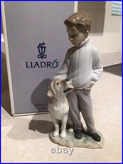 Lladro Figurine #6902 My Loyal Friend Boy With Dog In Original Box