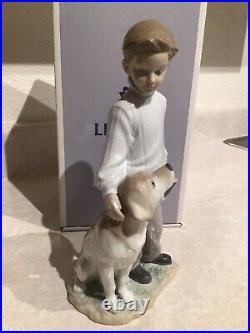 Lladro Figurine #6902 My Loyal Friend Boy With Dog In Original Box
