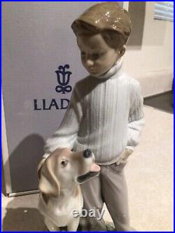 Lladro Figurine #6902 My Loyal Friend Boy With Dog In Original Box