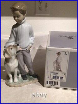 Lladro Figurine #6902 My Loyal Friend Boy With Dog In Original Box