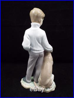 Lladro Figurine #6902 My Loyal Friend, Boy with Dog
