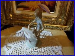 Lladro Figurine #7612 Picture Perfect, Girl with Dog & Umbrella, NO BOX MINT CON