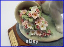 Lladro Figurine #7672 It Wasn't Me! Dog with Flower Pot, with box & base