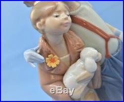Lladro Figurine #7686 Pals Forever Clown With Girl And Dogs