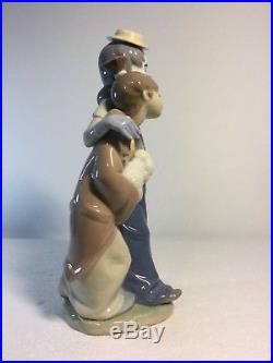 Lladro Figurine 7686 Pals Forever, Mint, Retired, Clown, Dogs, Friend (A)