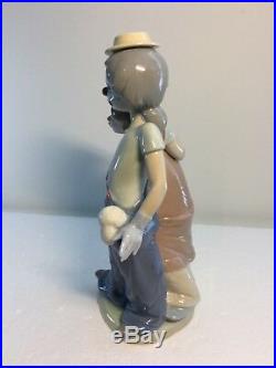 Lladro Figurine 7686 Pals Forever, Mint, Retired, Clown, Dogs, Friend, box, (B)