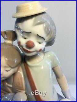 Lladro Figurine 7686 Pals Forever, Mint, Retired, Clown, Dogs, Friend, box, (B)