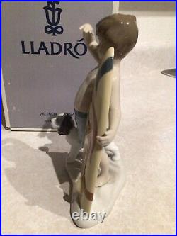 Lladro Figurine #8110 Surf's Up Boy With Surfboard And Dog Mib