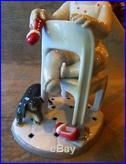 Lladro Figurine 8524, Fetch My Shoe, Girl, Dachshund, Dog