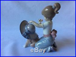 Lladro Figurine AN ELEGANT TOUCH GIRL WITH DOG HAT FLOWERS #6862 Mint
