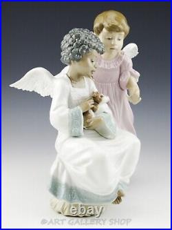 Lladro Figurine ANGELIC HARMONY ANGELS WITH DOG #6085 Retired Mint in Box Rare
