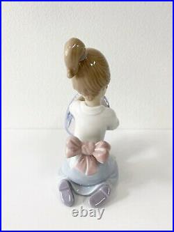 Lladro Figurine An Elegant Touch #6862 Girl with Dog in Hat Flowers