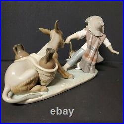 Lladro Figurine BOY WITH STUBBORN DONKEY AND DOG Retired