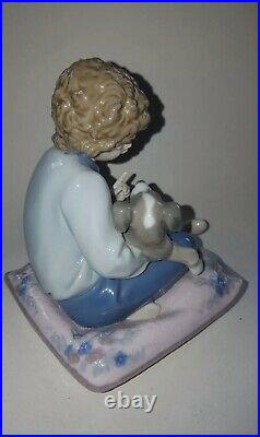 Lladro Figurine Behave Boy With Dog 5703