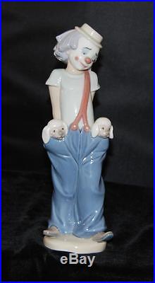 Lladro Figurine LITTLE PALS #7600-Clown with Dogs -LCS Ret 1985 J Huerta- MIB
