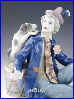 Lladro Figurine MUSICAL PARTNERS CLOWN WITH DOG & CLARINET #5763 Retired Mint
