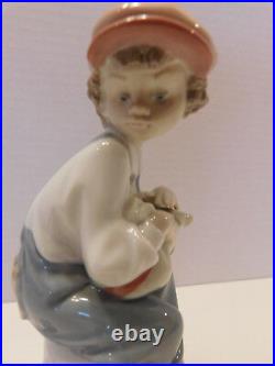Lladro Figurine- My Best Friend-#5401-Boy With Dog-Glazed- Spain