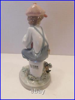 Lladro Figurine- My Best Friend-#5401-Boy With Dog-Glazed- Spain