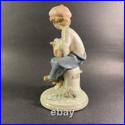 Lladro Figurine My Best Friend#5401Boy With Dog Glazed with original Box