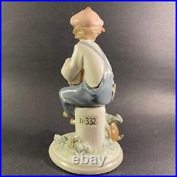 Lladro Figurine My Best Friend#5401Boy With Dog Glazed with original Box