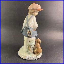 Lladro Figurine My Best Friend#5401Boy With Dog Glazed with original Box