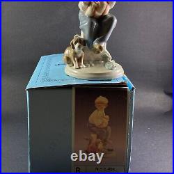 Lladro Figurine My Best Friend#5401Boy With Dog Glazed with original Box