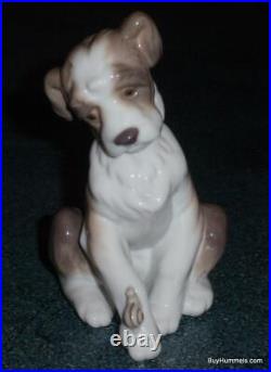 Lladro Figurine New Friend Puppy Dog With Snail On Paw #6211 With Original Box