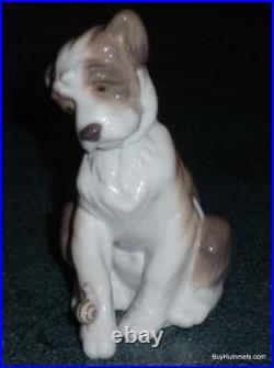 Lladro Figurine New Friend Puppy Dog With Snail On Paw #6211 With Original Box