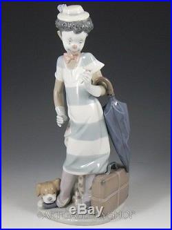 Lladro Figurine ON THE MOVE CLOWN & DOG & FLOWER BLACK LEGACY #5838 Retired Mint