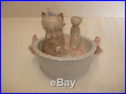 Lladro Figurine OUR COZY HOME #06469 Yorkshire Yorkie Dogs Mint