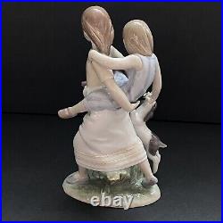 Lladro Figurine Oh Happy Days #8353 Girls and Dogs Retired Original Box Vintage