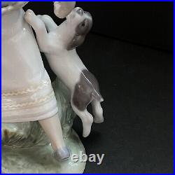 Lladro Figurine Oh Happy Days #8353 Girls and Dogs Retired Original Box Vintage