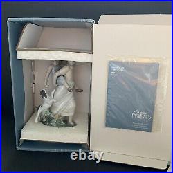 Lladro Figurine Oh Happy Days #8353 Girls and Dogs Retired Original Box Vintage