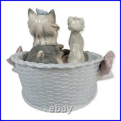 Lladro Figurine Our Cozy Home #6469 Porcelain Yorkie Yorshire Terrier READ