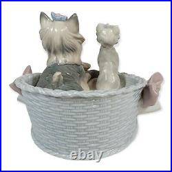 Lladro Figurine Our Cozy Home #6469 Retired Porcelain Yorkie Yorshire Terrier