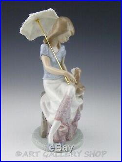 Lladro Figurine PICTURE PERFECT LADY WITH DOG & PARASOL #7612 Retired Mint Box