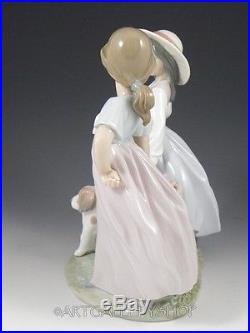 Lladro Figurine SPRINGTIME HARVEST GIRLS WITH FLOWERS & DOG #6250 Retired Rare