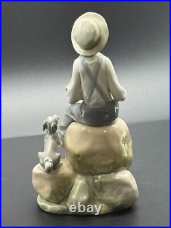 Lladro Figurine Sea Fever Boy With Boat And Dog #5166