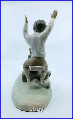 Lladro Figurine Seesaw #4867 Boy Girl Dog Teeter Totter Matte Finish Retired