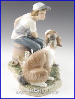 Lladro Figurine THIS ONE'S MINE BOY WITH DOG AND PUPPIES #5376 Retired Mint BOX